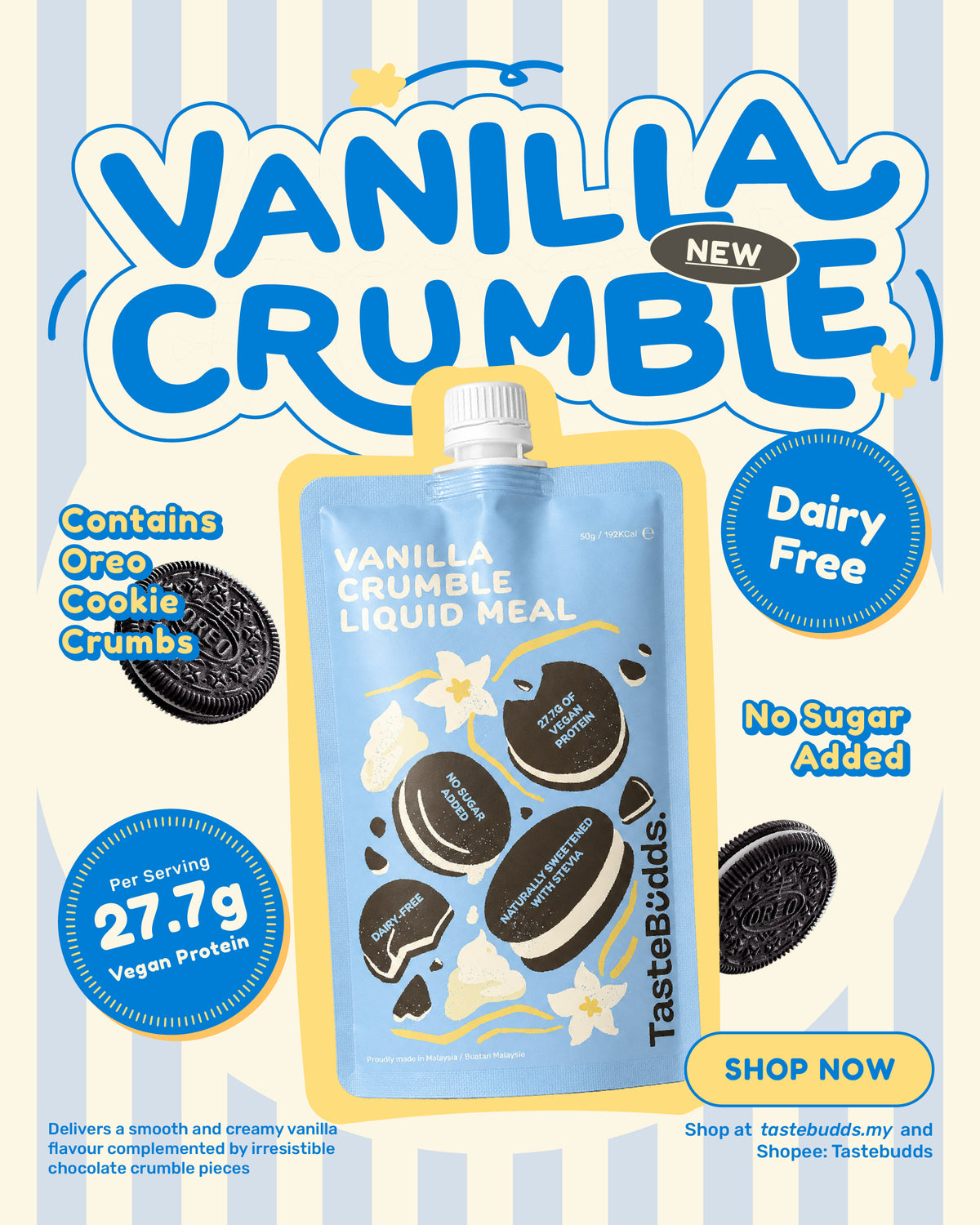 Vanilla Crumble Liquid Meal | Ready in 15s