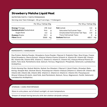 [Limited Edition] Strawberry Matcha Liquid Meal